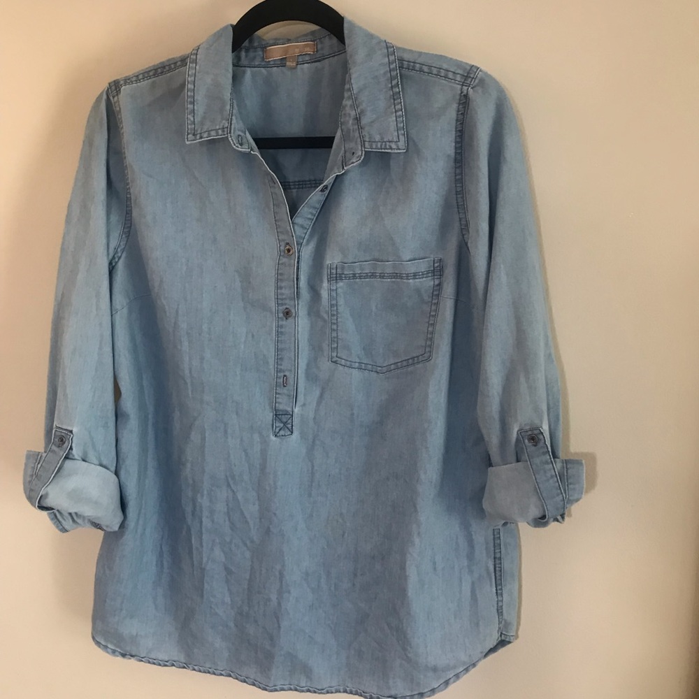 Button down denim top